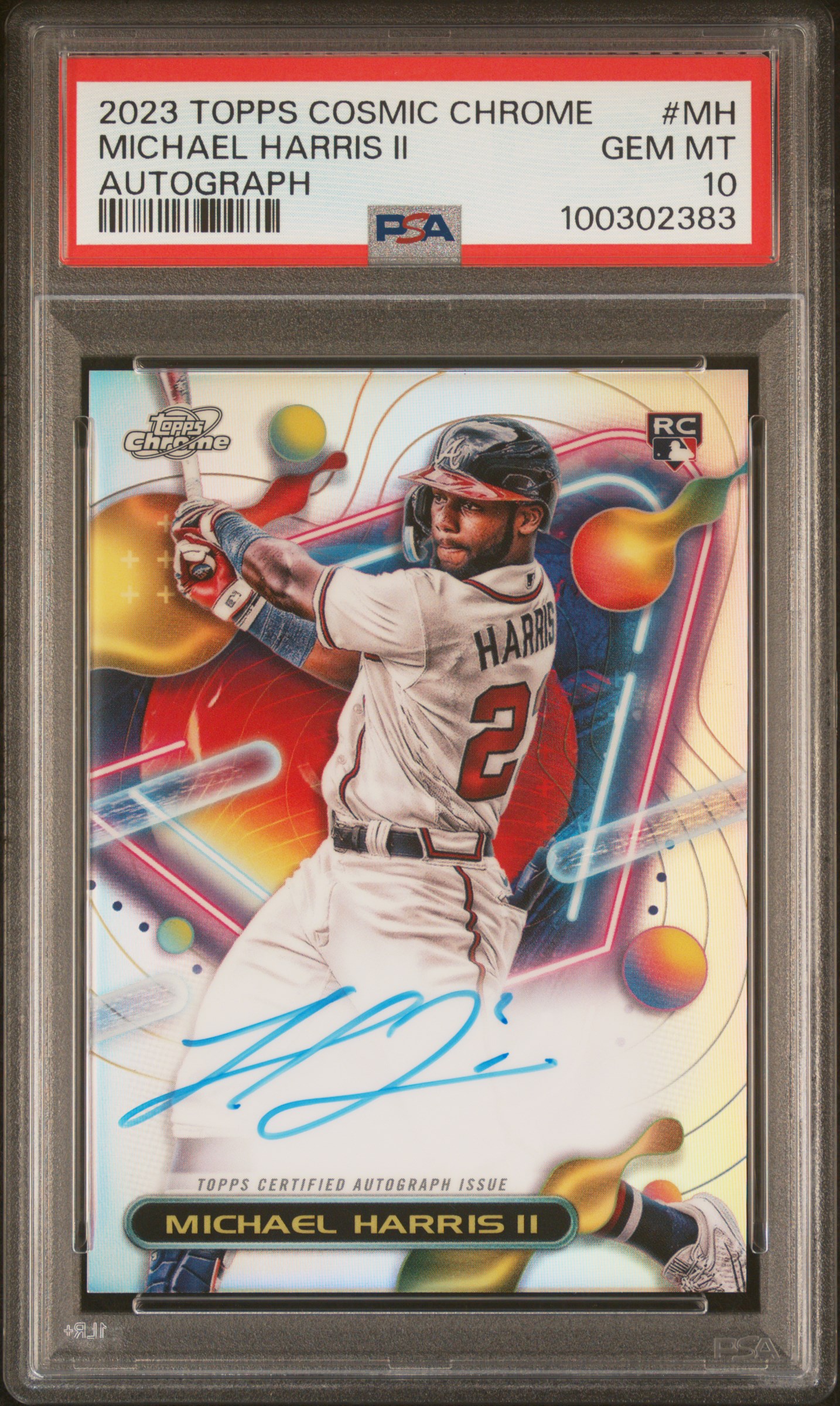 2023 Topps Cosmic Chrome Cosmic Chrome Autograph Michael Harris Ii #Mh Gem Mt 10 front