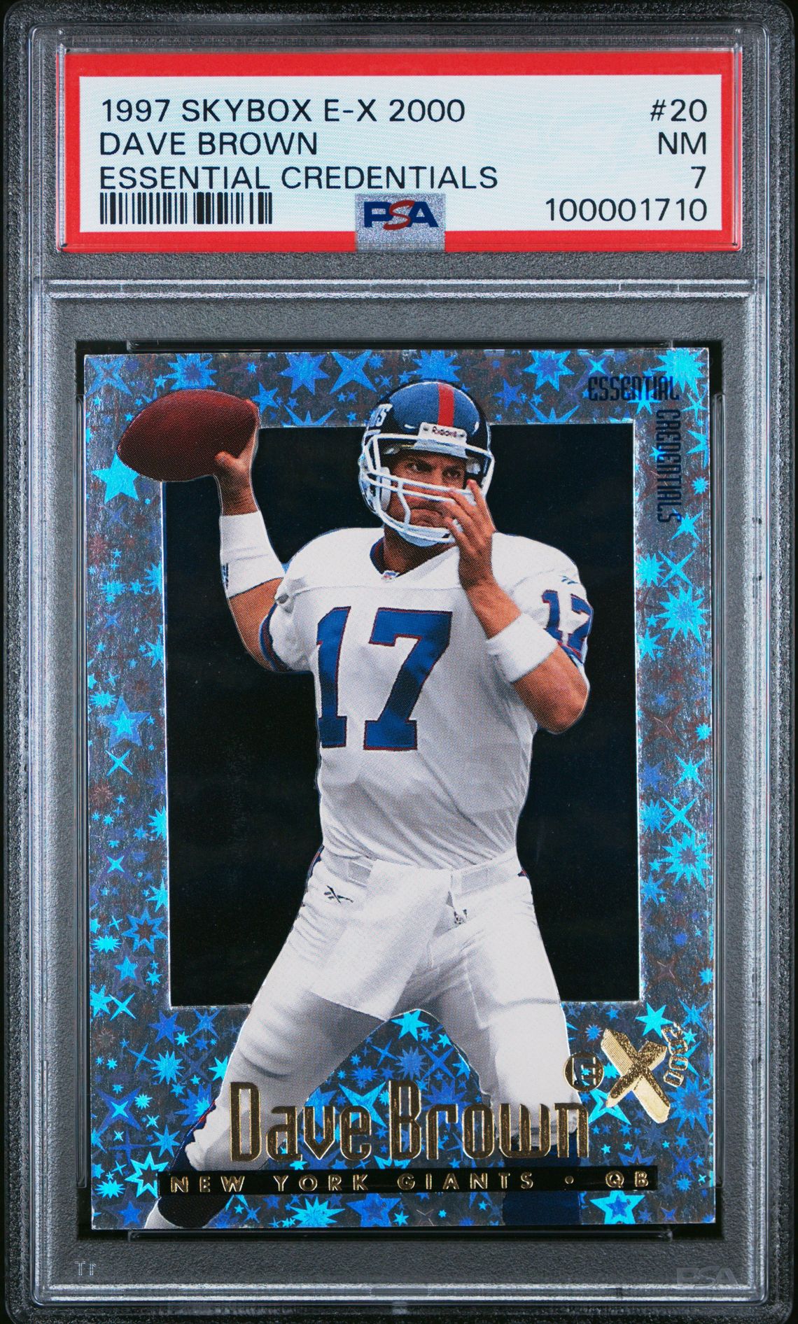 1997 Skybox E-X 2000 Dave Brown #20 (Essential Credentials) Nm 7 front