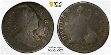 '1776' 1/2P Machin's Mills, Vlack 9-76B F12BN