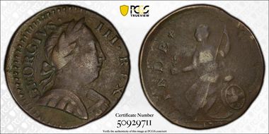 1788 VT 1/2P Georgivs III Rex, RR-31 XF40BN