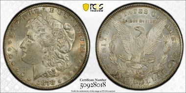 1878-S $1 MS62