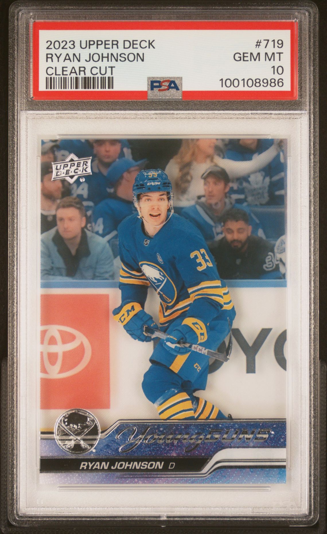 2023 Upper Deck UPPER DECK CLEAR CUT #719 Ryan Johnson front