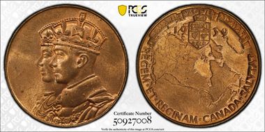 1939 Medal BHM-4394 AE 25mm Royal Visit to Canada MS64RB