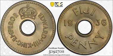 1936 1D Edward VIII MS65