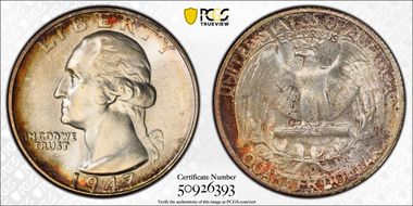 1947-S 25C MS67