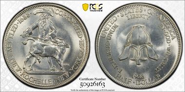 1938 50C New Rochelle N1