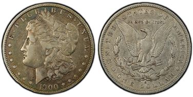 1900-O $1 VAM 29A, Die Break F12