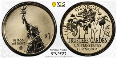 2019-S $1 American Innovation GA Rev PR Trustees' Garden PR70