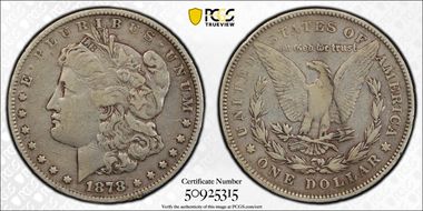 1878 7TF $1 Reverse of 1878 VF25