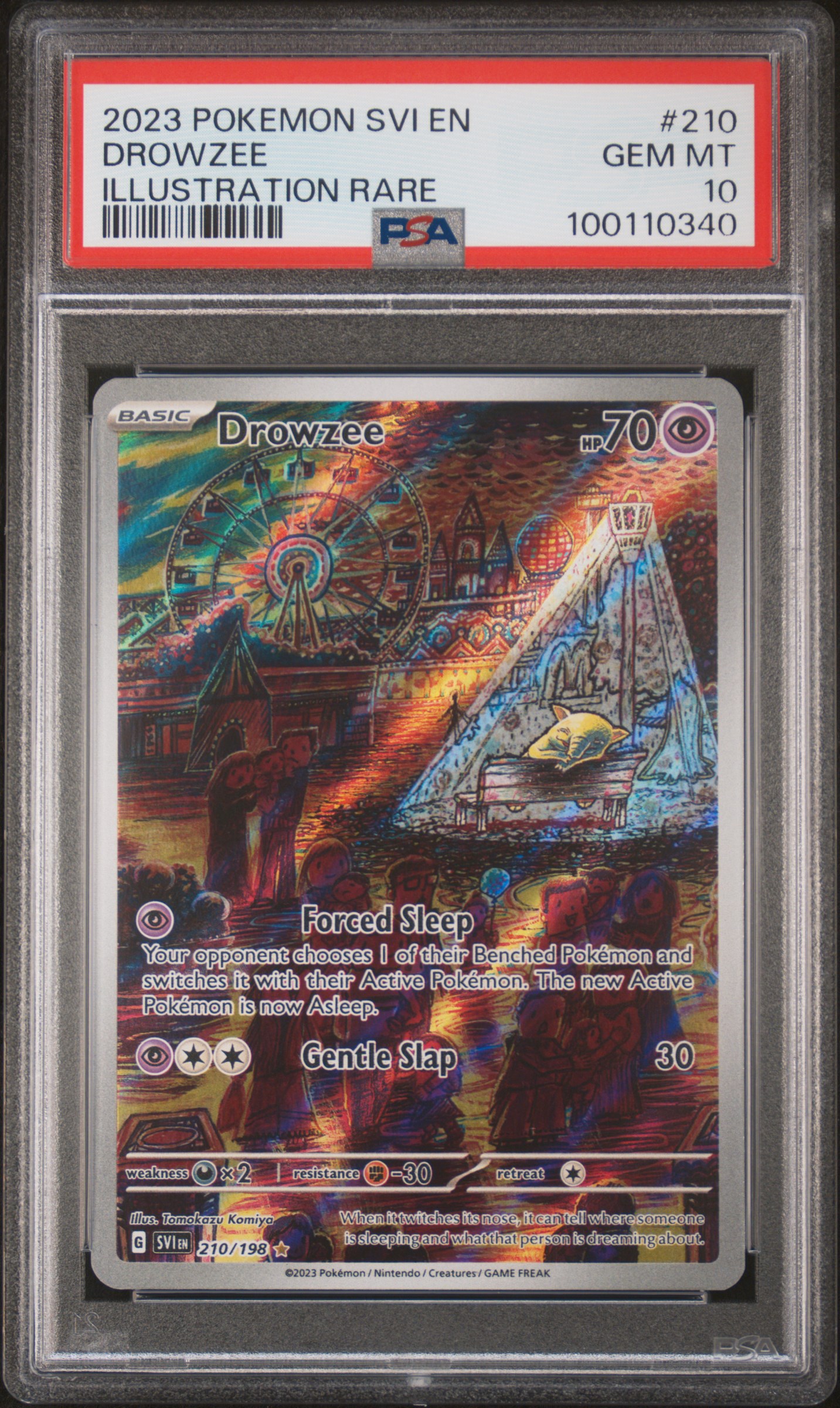 2023 Pokemon Svi En-Scarlet & Violet Drowzee #210 (Illustration Rare) Gem Mt 10 front