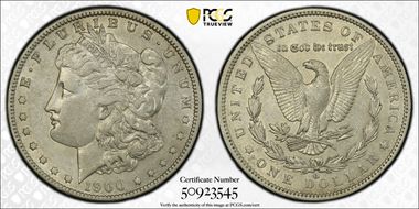 1900-O/CC $1 VAM 8A, Overmintmark XF45