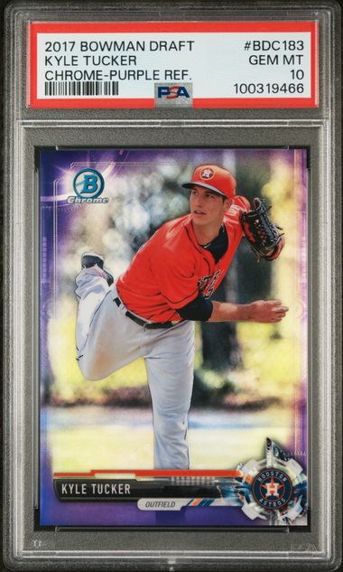 2017 Bowman Bowman Draft Purple Refractor #BDC183 Kyle Tucker front