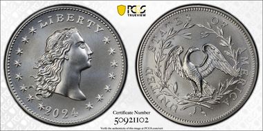 2024 Medal Flowing Hair Ag 230th Anniversary MS70