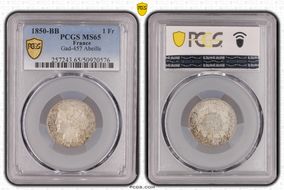 1850-BB 1 Fr Gad-457 Abeille MS65