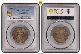 1914-C 2 Fr Gad-532 F-266 MS64