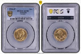 1924-P Sov S-4001 AU58