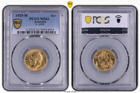 1925-M Sov S-3999 MS61