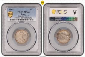 1904 1 Fr Gad-467 F-217 MS66