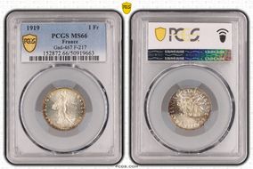 1919 1 Fr Gad-467 F-217 MS66