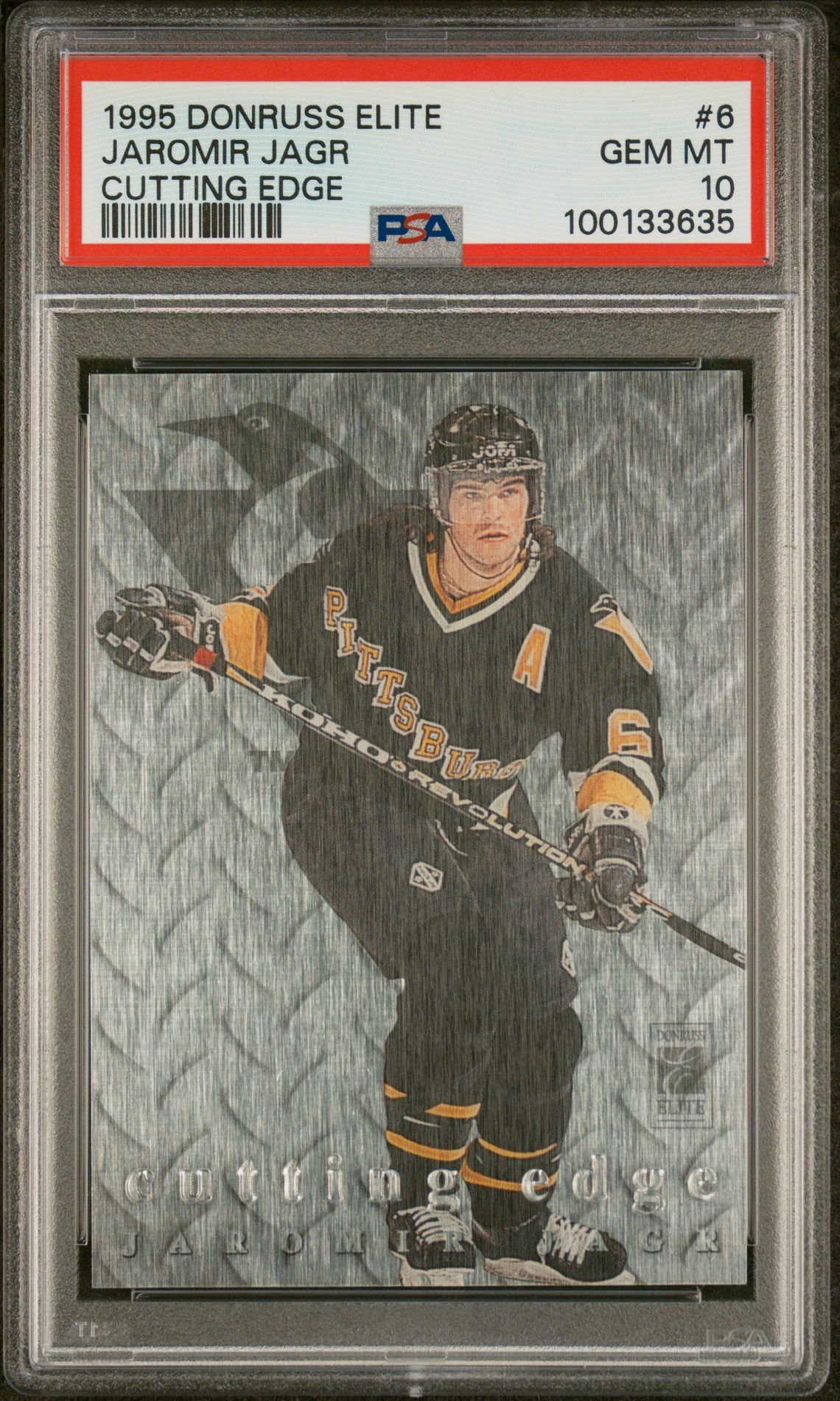1995 Donruss Elite Cutting Edge Jaromir Jagr #6 (Cutting Edge) Gem Mt 10 front