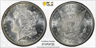 1880-S $1 MS64+