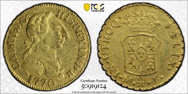 1770-Mo MF Escudo Calico-1385 AU50