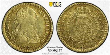 1778-Mo FF Escudo Calico-1396 AU55