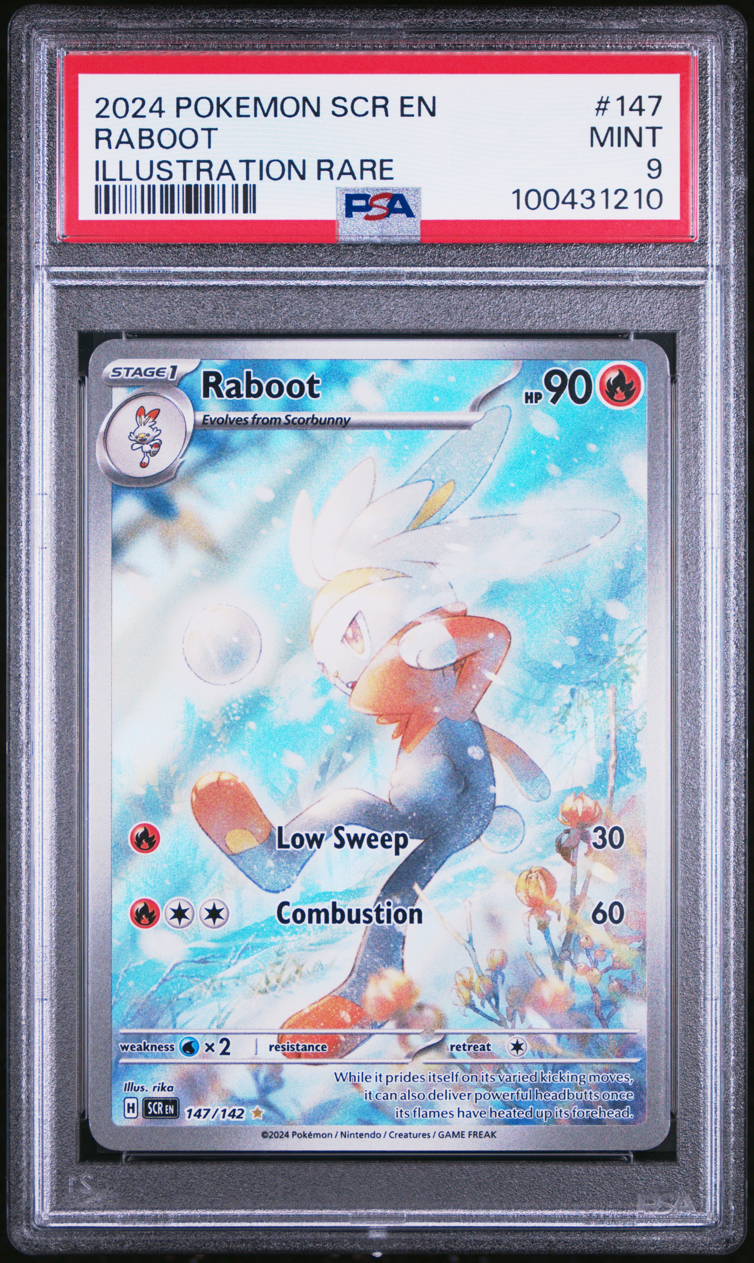 2024 Pokemon Scr En-Stellar Crown Raboot #147 (Illustration Rare) Mint 9 front