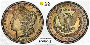 1886 $1 MS62