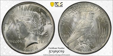 1924 $1 MS63