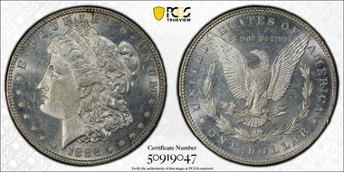 1886 $1 MS62