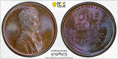 1915 1C MS66+ BN