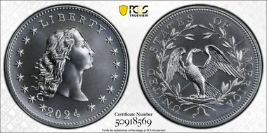 2024 Medal Flowing Hair Ag 230th Anniversary MS69