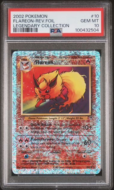 2002 Pokemon POKEMON LEGENDARY COLLECTION LEGENDARY COLLECTION #10 Flareon-Rev.Foil front