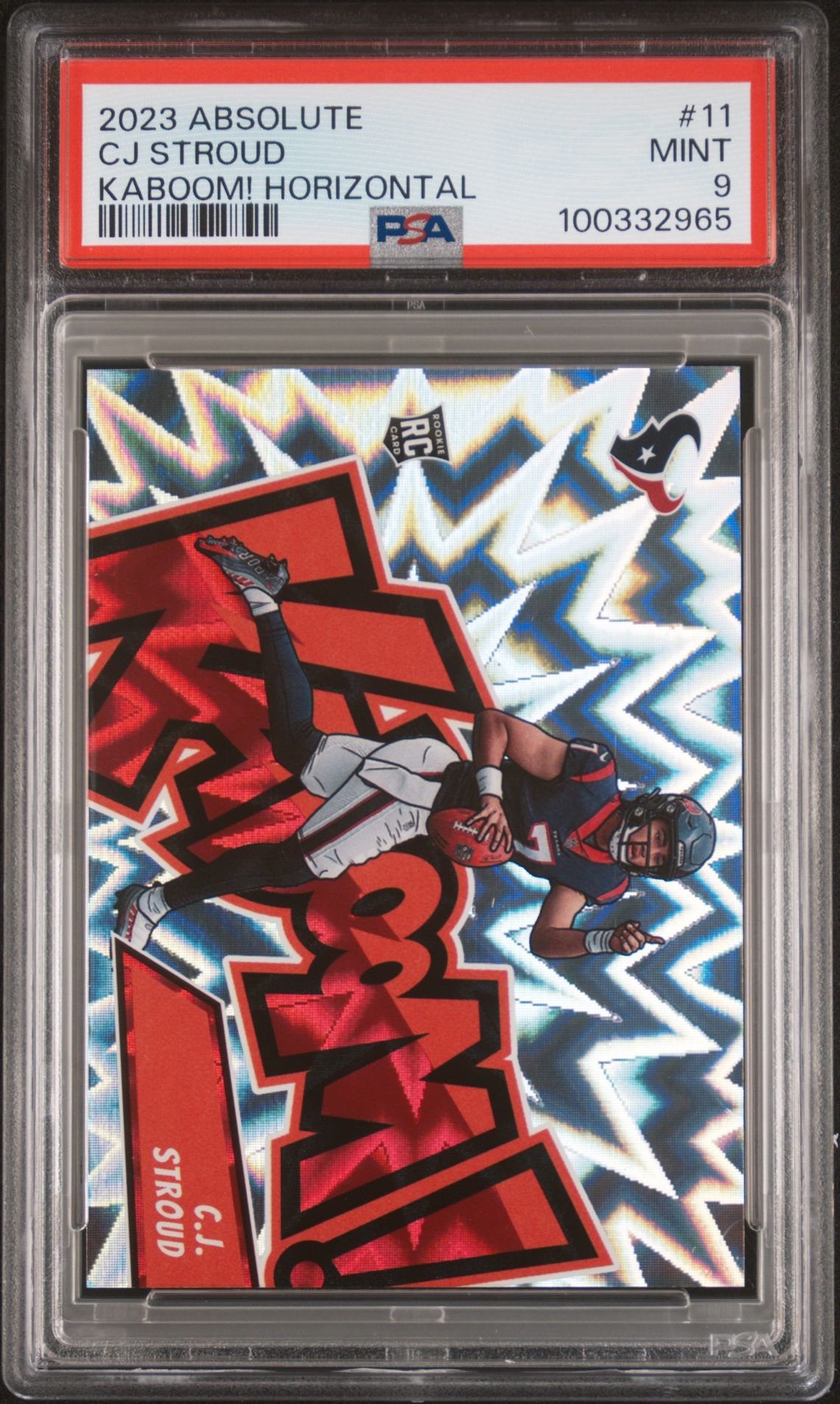 2023 Panini Absolute Kaboom! Horizontal Cj Stroud #11 Mint 9 front