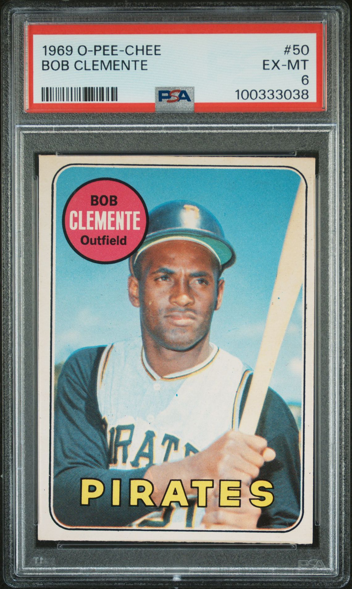 1969 O-Pee-Chee Bob Clemente #50 Ex-Mt 6 front