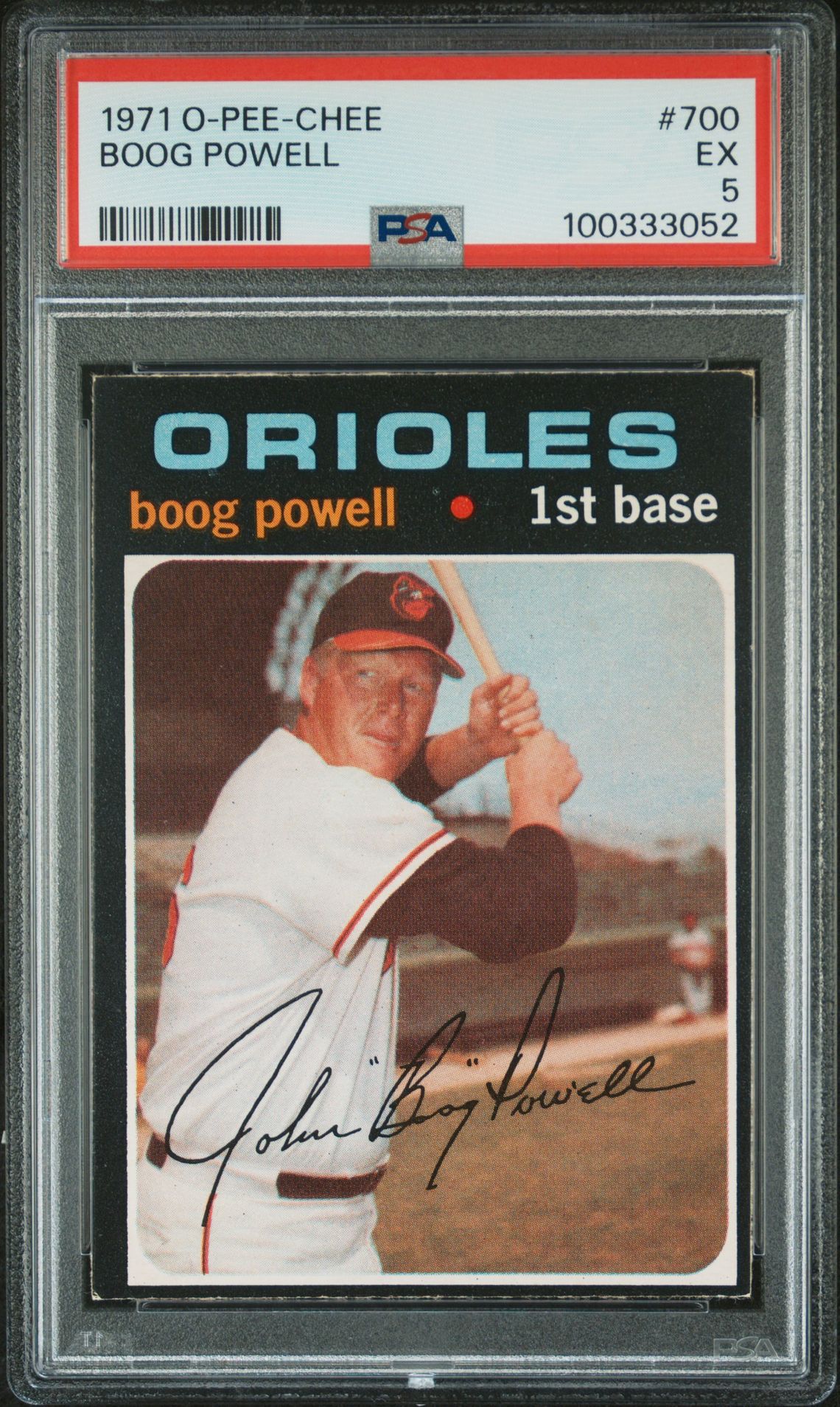 1971 O-Pee-Chee Boog Powell #700 Ex 5 front