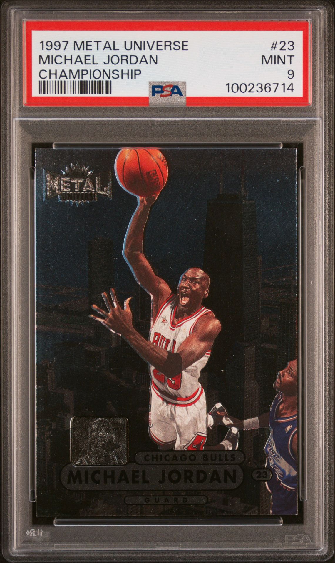 1997 Metal Universe Championship Michael Jordan #23 (Championship) Mint 9 front