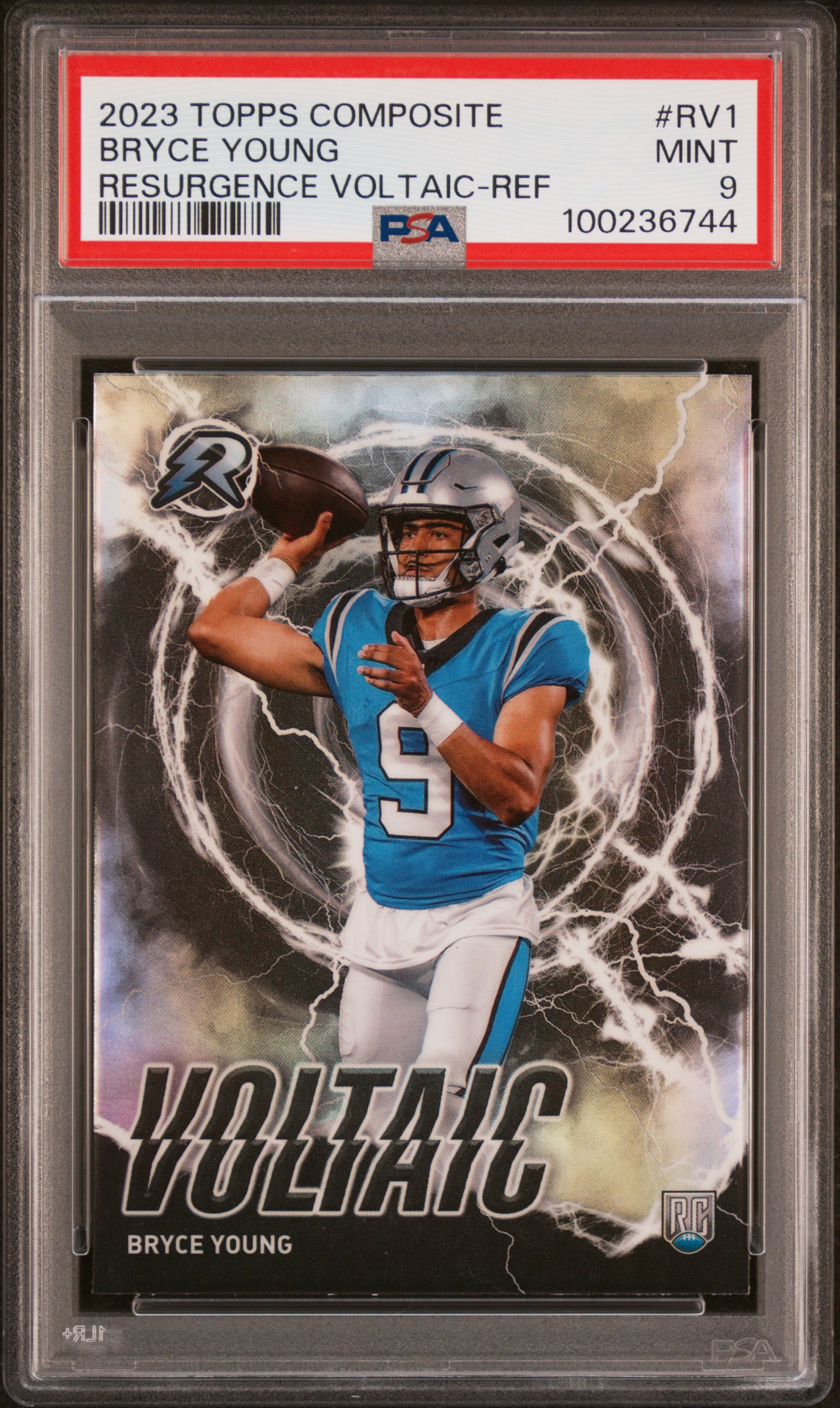 2023 Topps Composite Resurgence Voltaic Bryce Young #Rv1 (Resurgence Voltaic-Ref) Mint 9 front