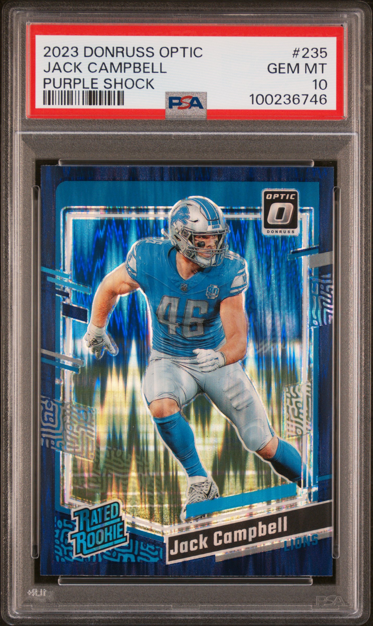 2023 Panini Donruss Optic Jack Campbell #235 (Purple Shock) Gem Mt 10 front