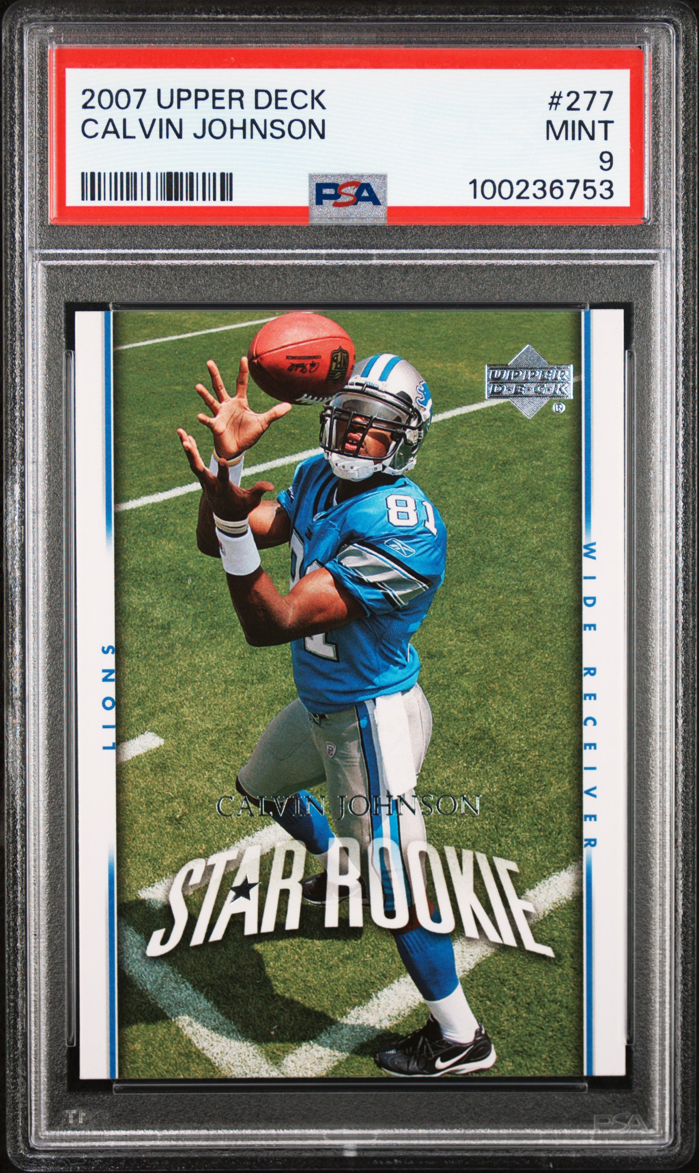 2007 Upper Deck Calvin Johnson #277 Mint 9 front