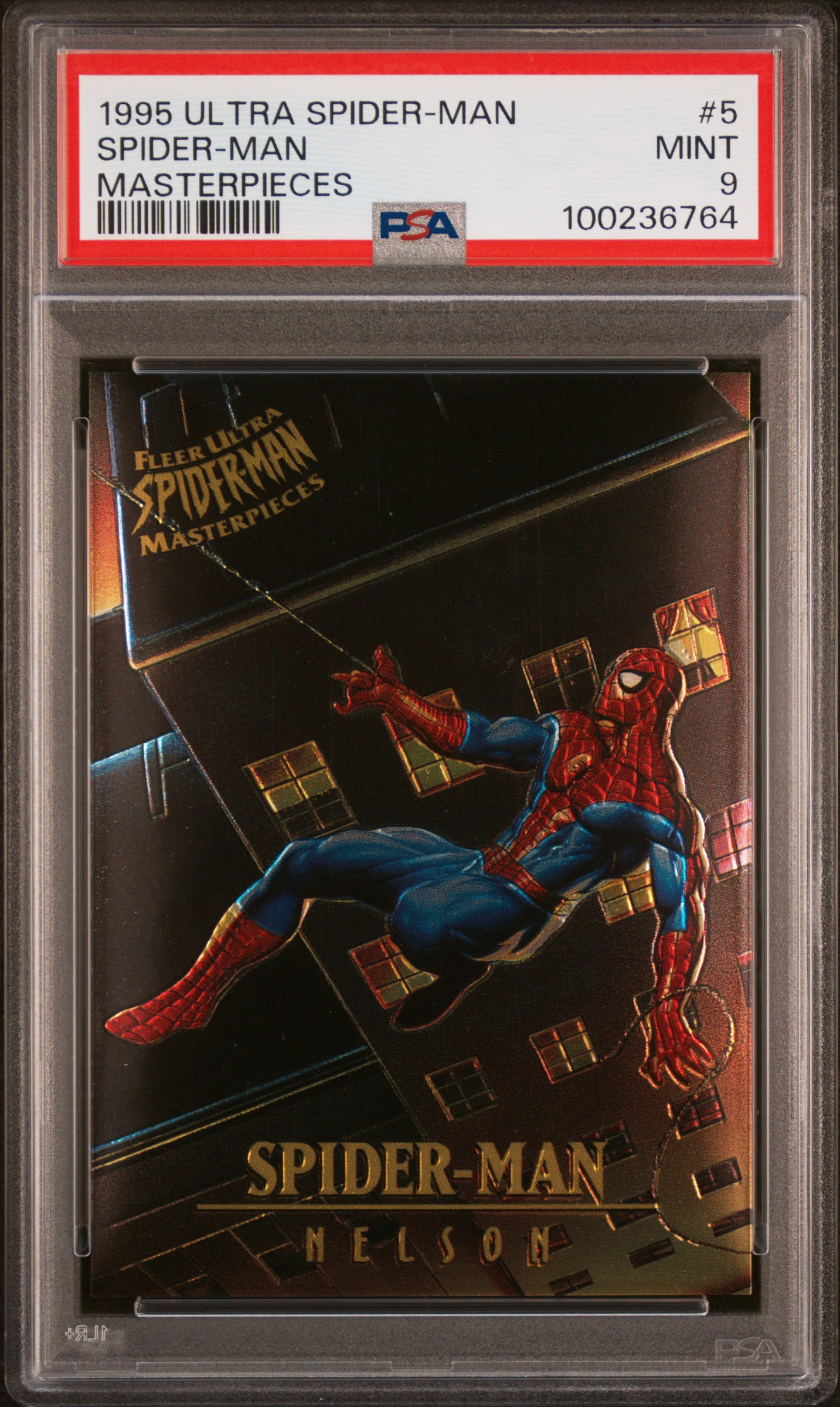 1995 Ultra Spider-Man Masterpieces Spider-Man #5 (Masterpieces) Mint 9 front