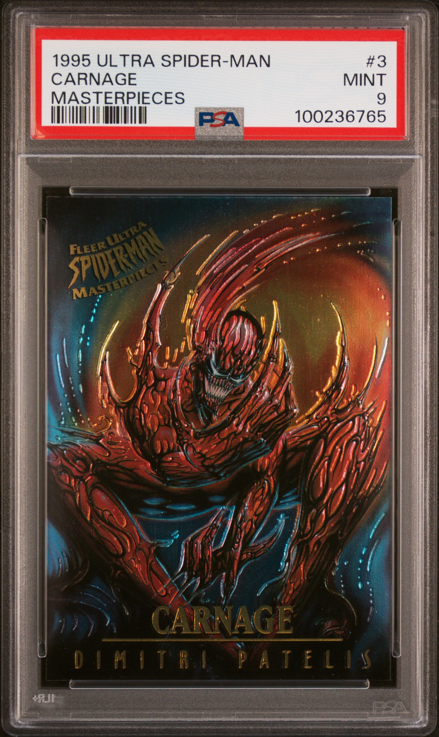 1995 Ultra Spider-Man Masterpieces Carnage #3 (Masterpieces) Mint 9 front