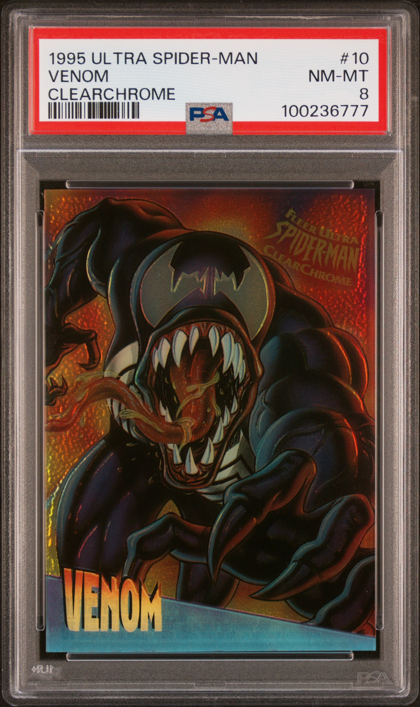1995 Ultra Spider-Man Clearchrome Venom #10 (Clearchrome) Nm-Mt 8 front