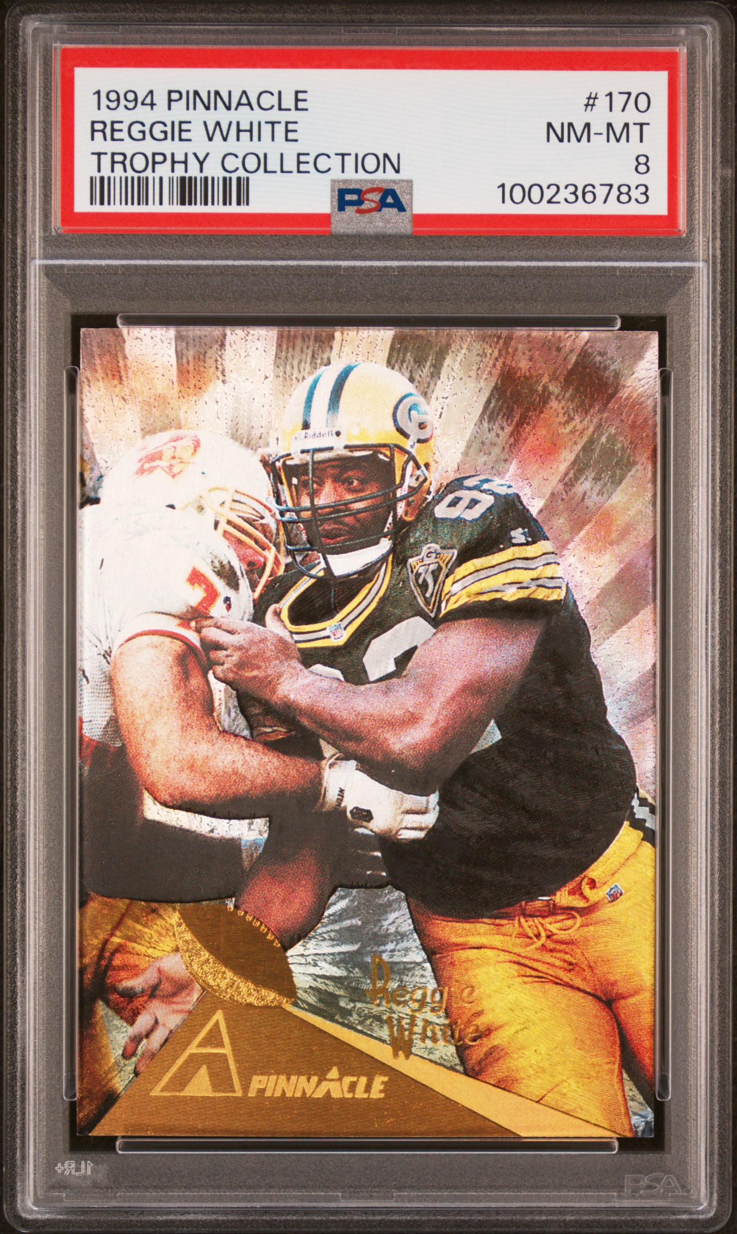 1994 Pinnacle Reggie White #170 (Trophy Collection) Nm-Mt 8 front