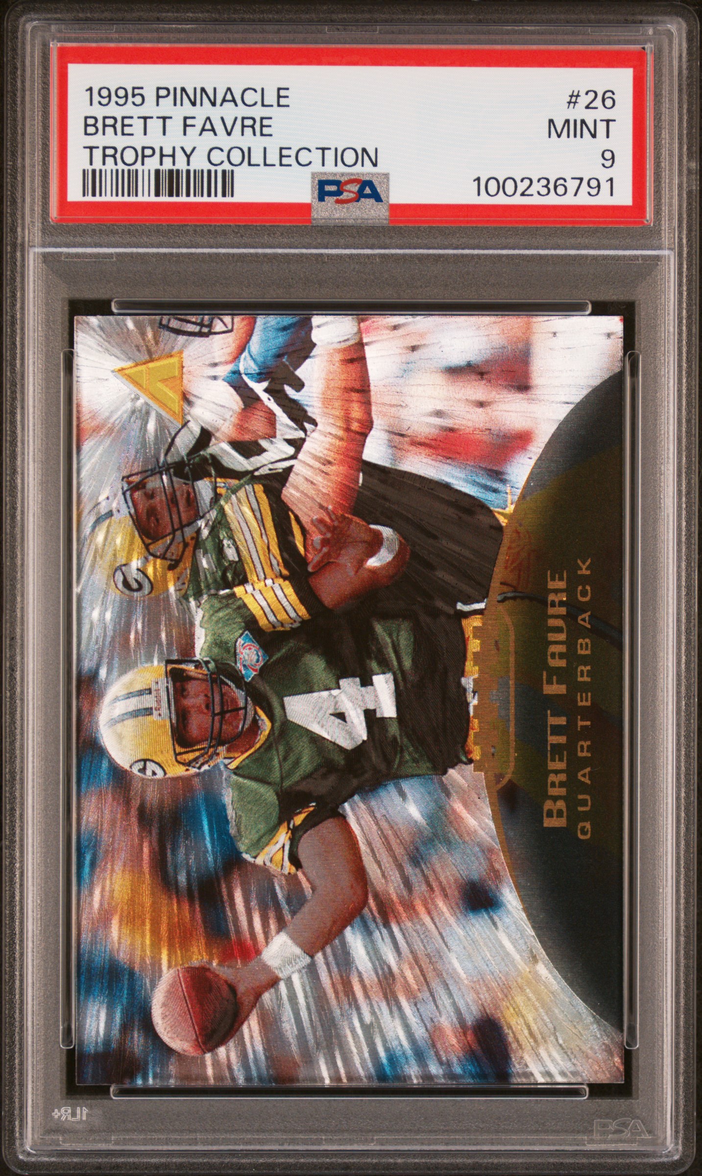 1995 Pinnacle Trophy Collection Brett Favre #26 (Trophy Collection) Mint 9 front