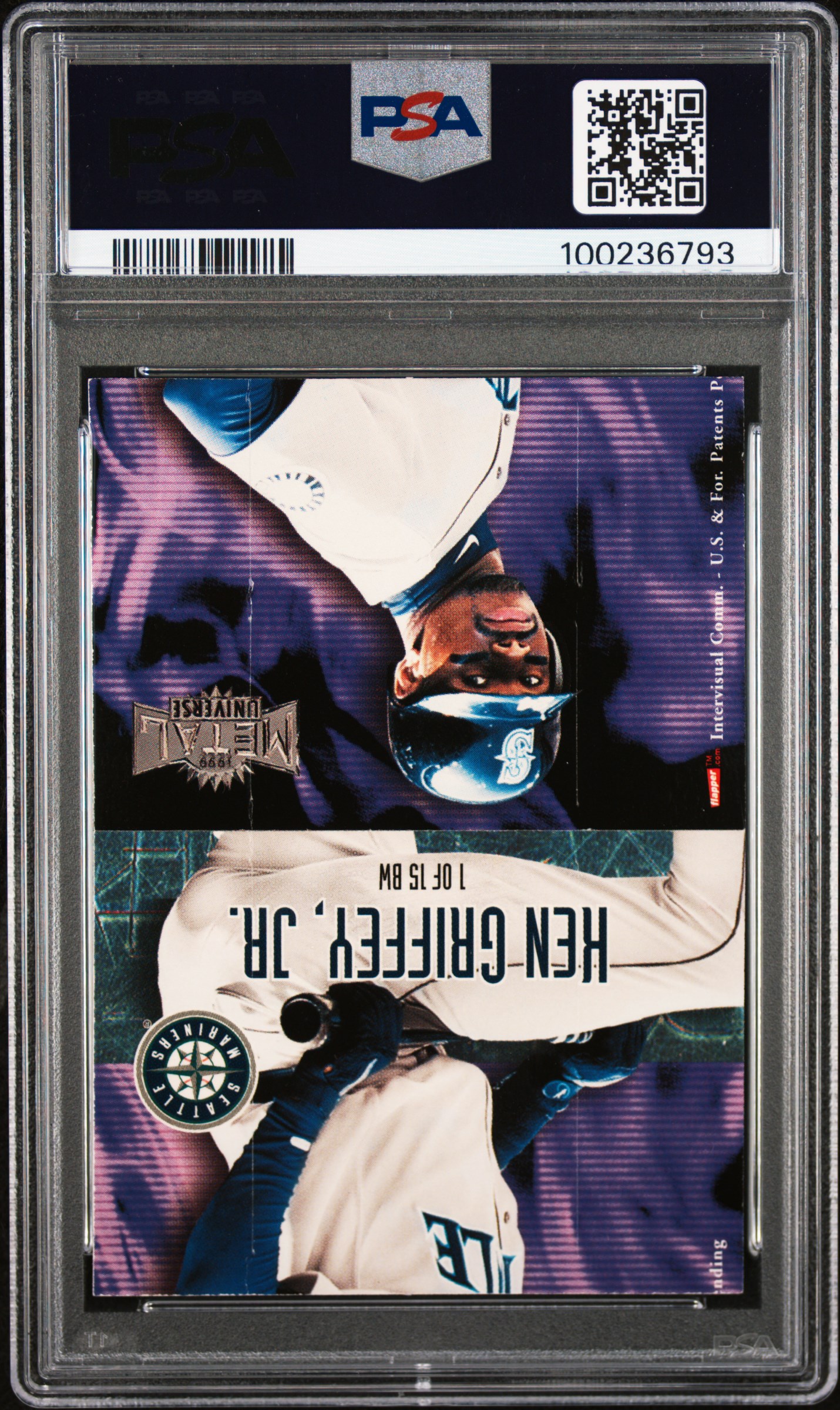 1999 Metal Universe Boyz With The Wood Ken Griffey Jr. #1 (Boyz With The Wood) Nm-Mt 8 back