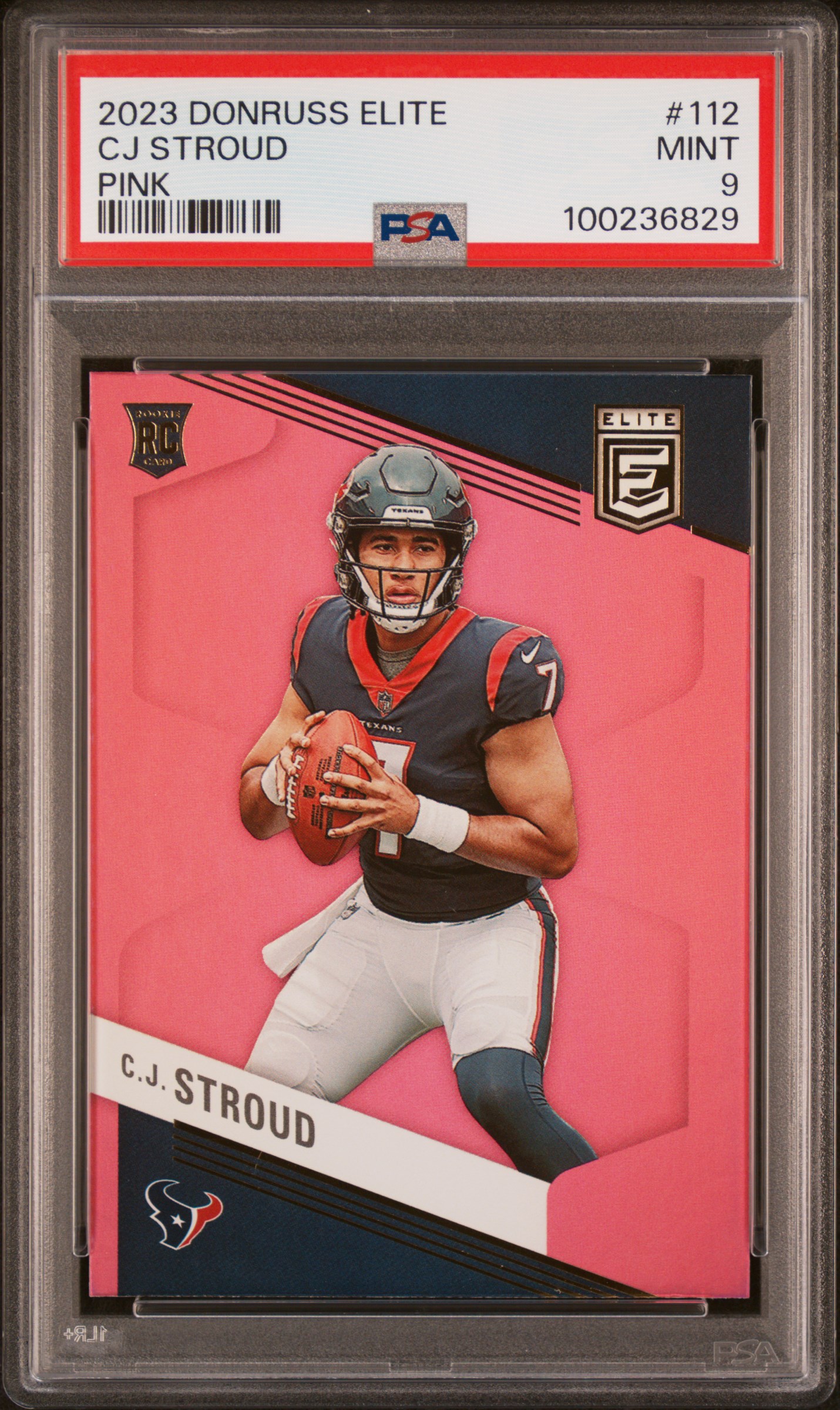 2023 Panini Donruss Elite Cj Stroud #112 (Pink) Mint 9 front