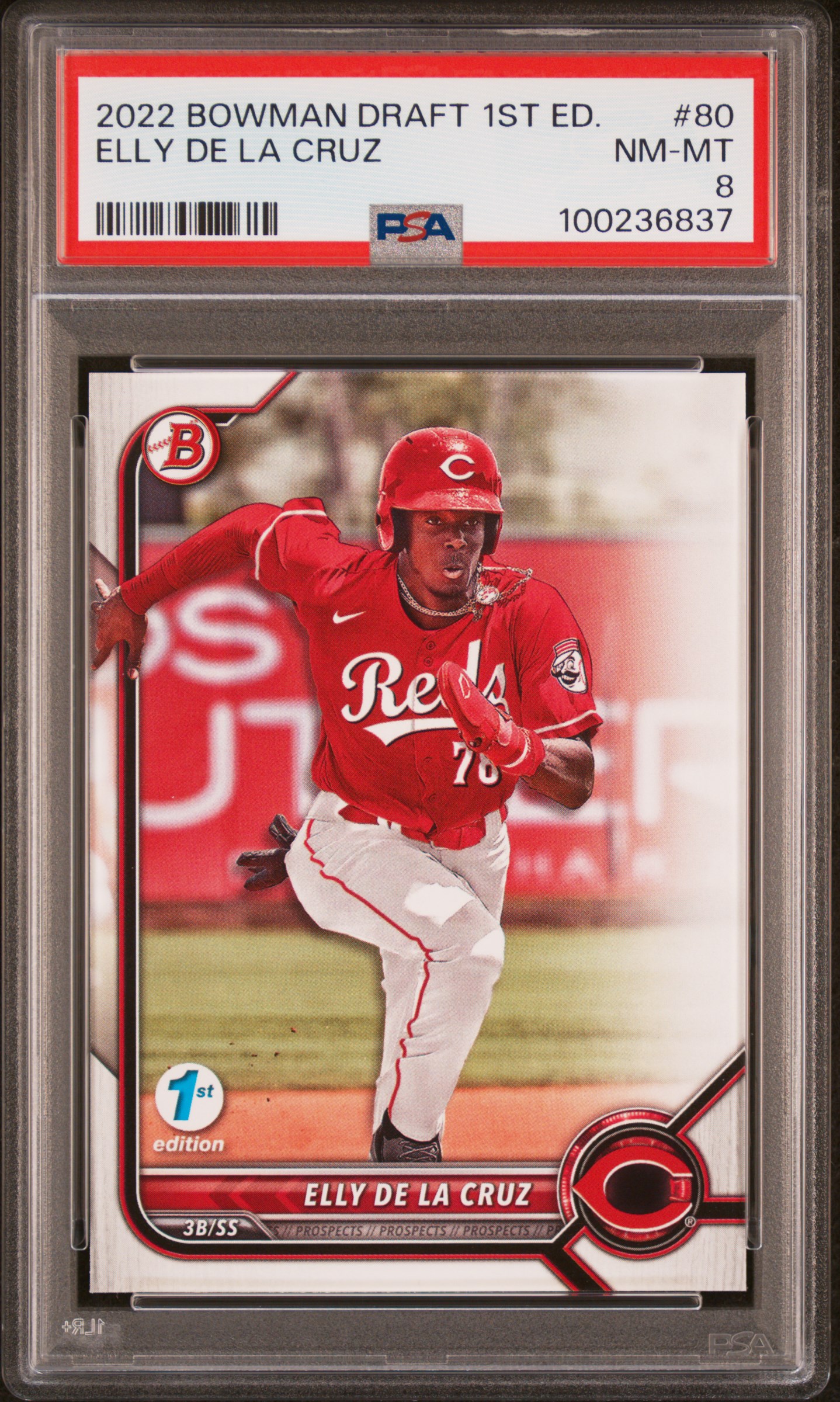 2022 Bowman Draft 1St Edition Elly De La Cruz #80 Nm-Mt 8 front