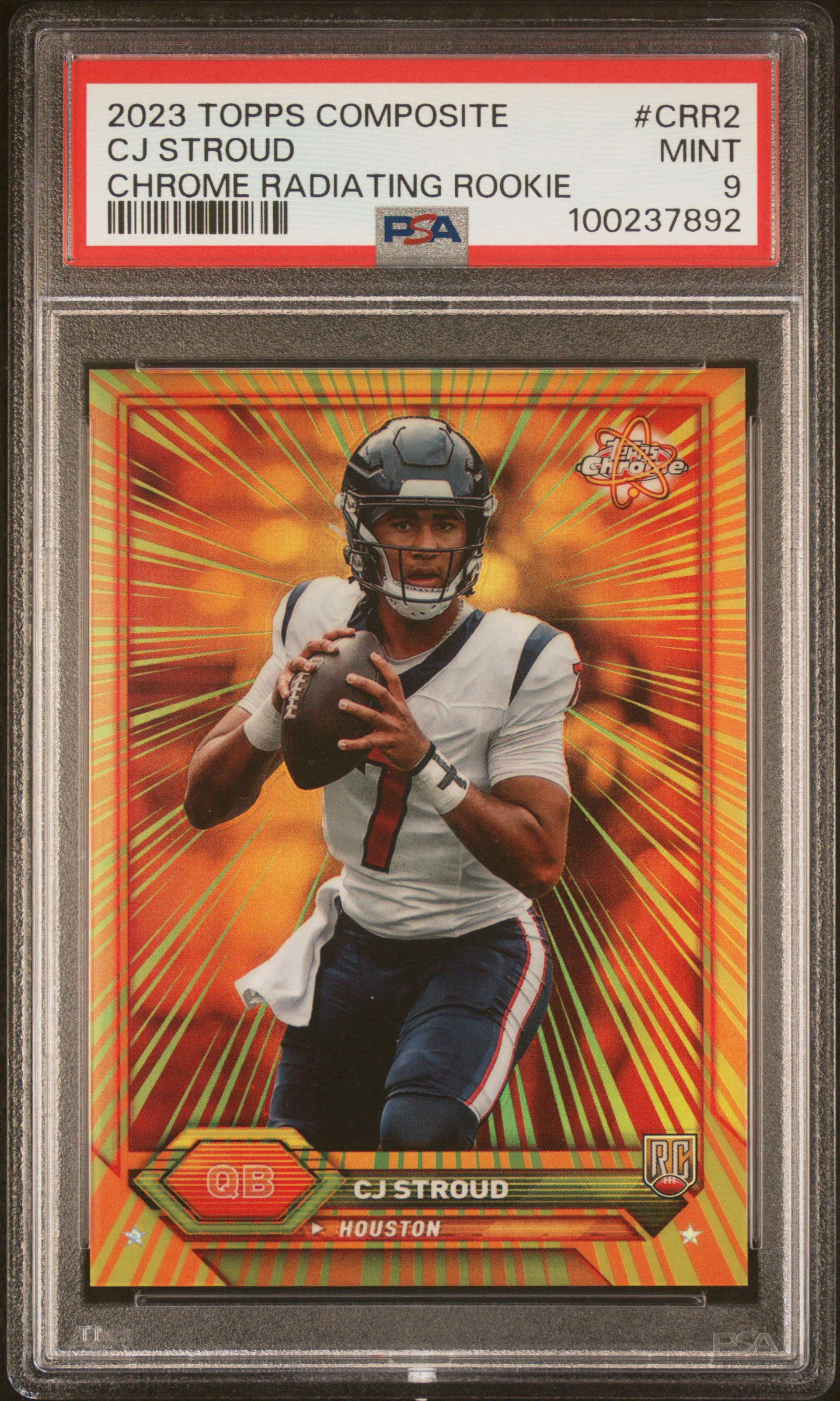 2023 Topps Composite Chrome Radiating Rookies Cj Stroud #Crr2 Mint 9 front
